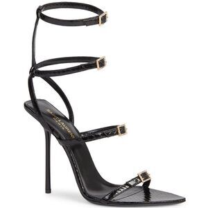 Saint Laurent Nuit Sandals In Lacquered Ayers size 37